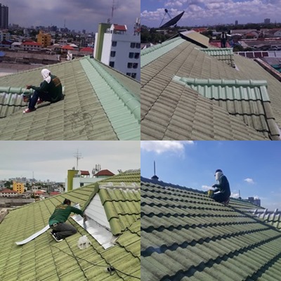 ผลงานการซ่อมหลังคารั่วซึม